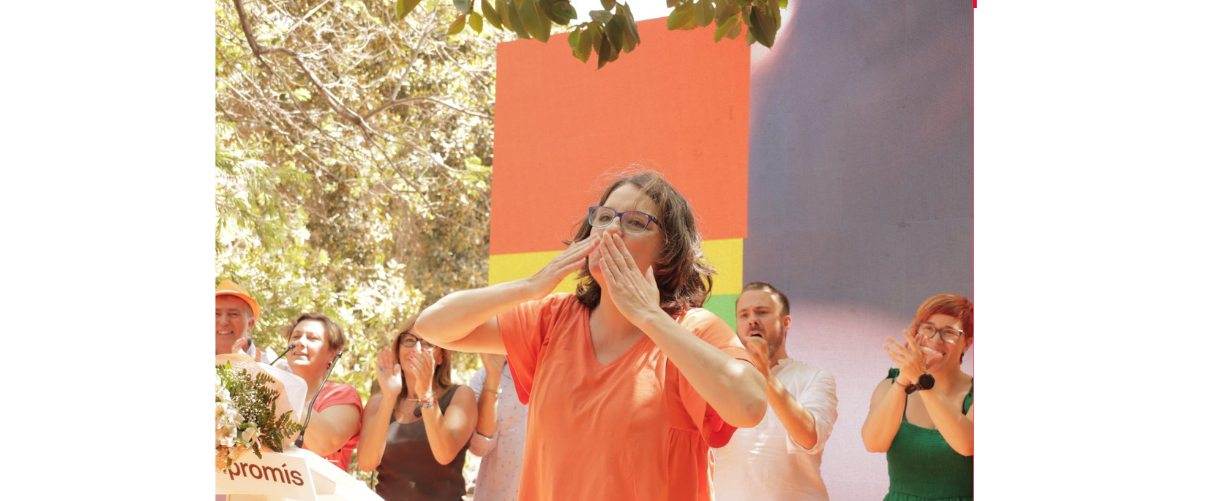 La vicepresidenta i portaveu de Compromís, Mónica Oltra, en l'acte d'aquest dissabte a València