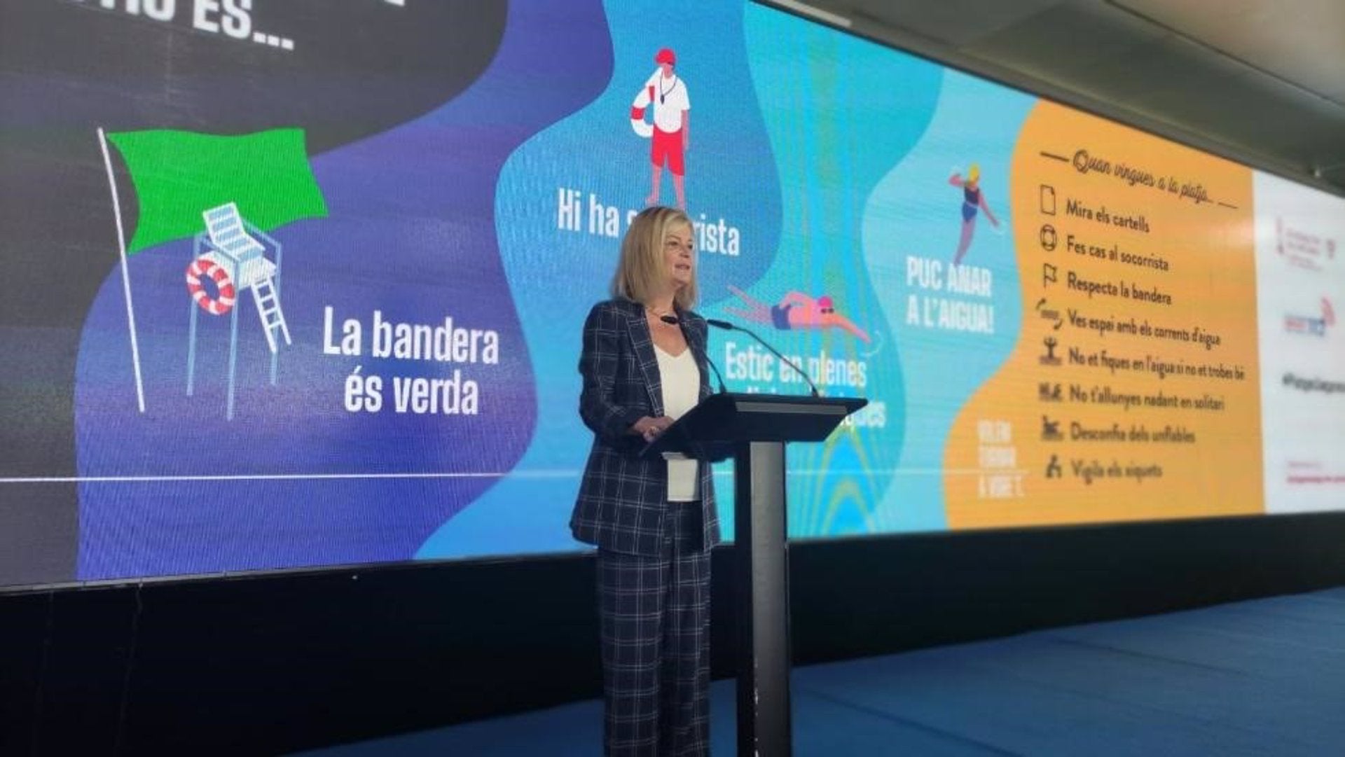 La consellera de Justícia, Gabriela Bravo, durant la presentació de la campanya