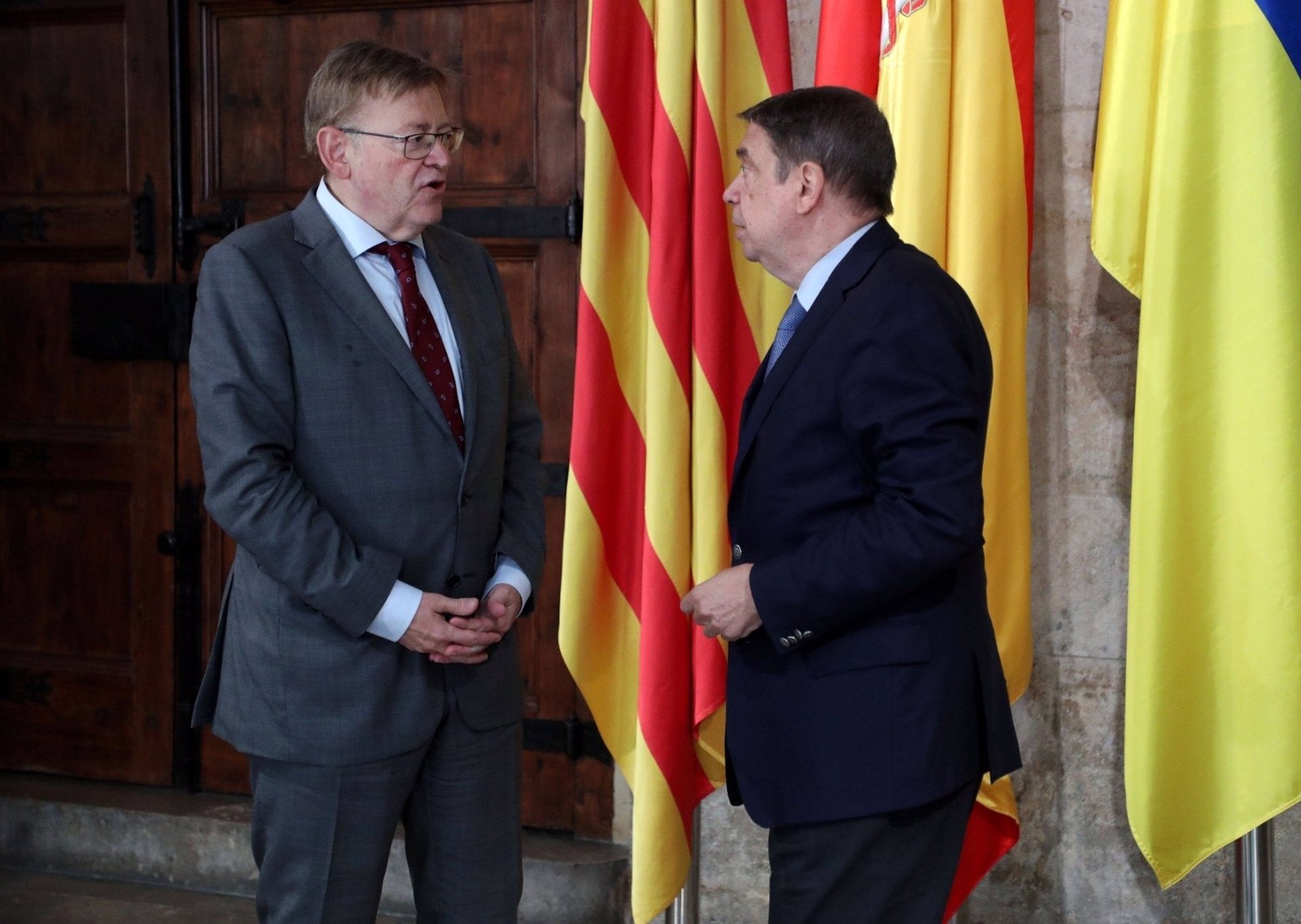 El president Ximo Puig i el ministre espanyol d'Agricultura Luis Planas