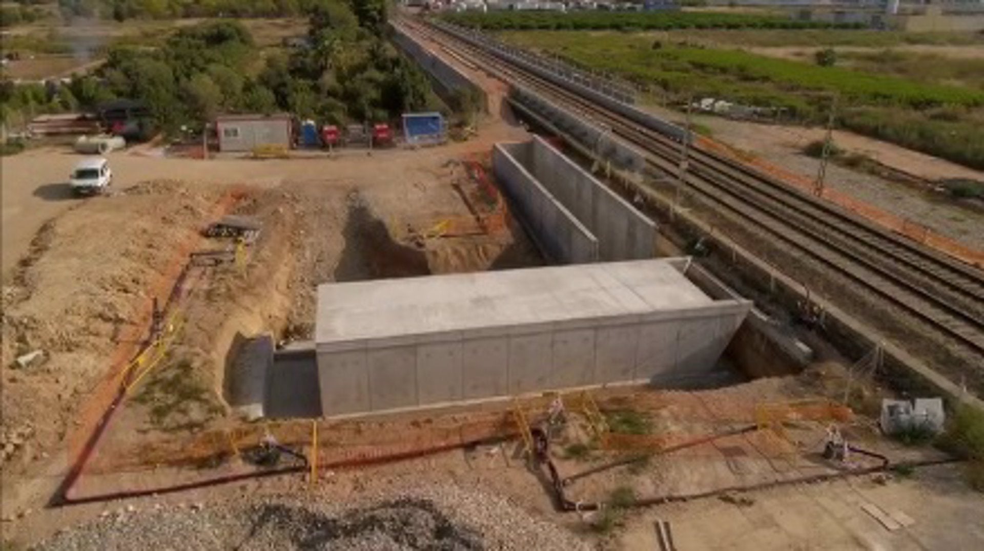 Construcció de l'estació de tren d'Albal (Horta Sud)