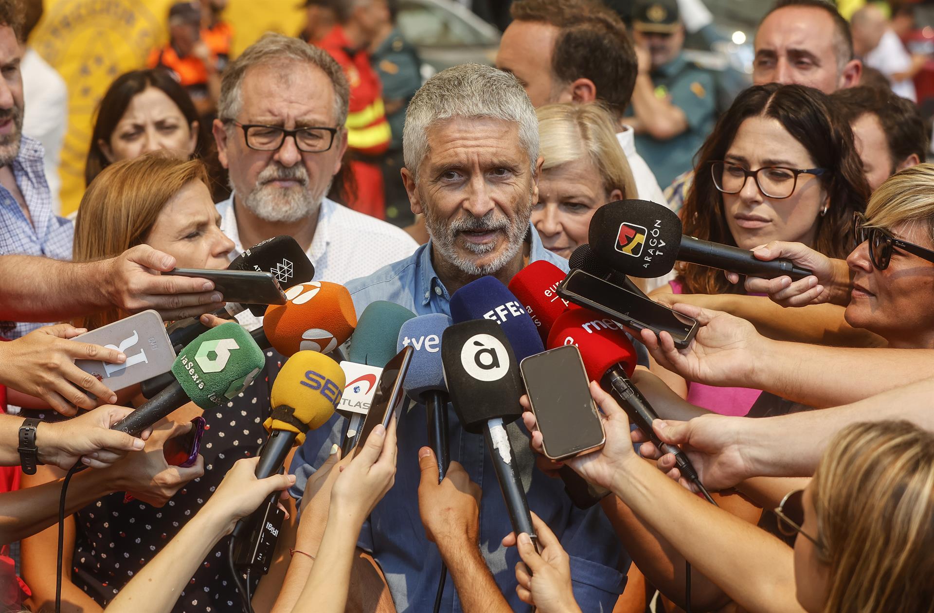 El ministre espanyol d'Interior, Fernando Grande Marlaska, visita l'Alt Palància