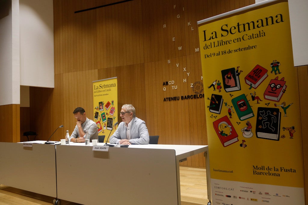 Un moment de la roda de premsa de presentació de la 40 edició de La Setmana del Llibre en Català  | Guillem Roset | ACN