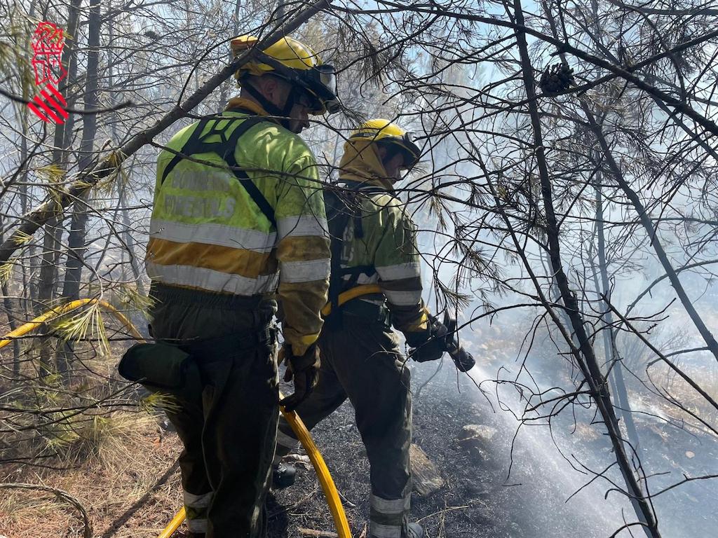 Estabilitzat l’incendi forestal de Cortes d’Arenós