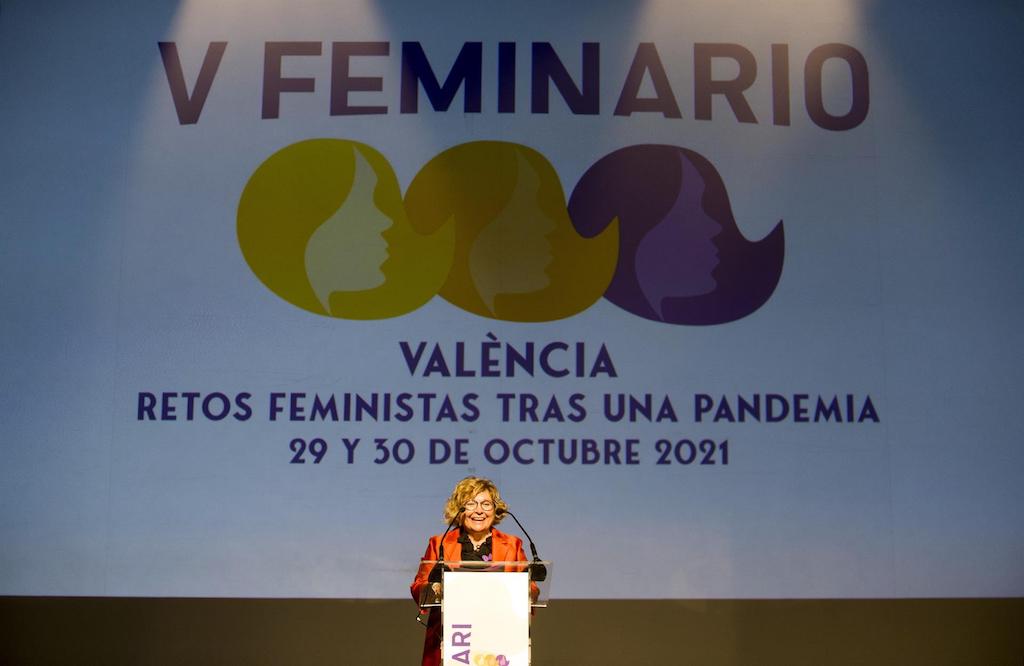 La diputada Eli García en la apertura del V Feminari