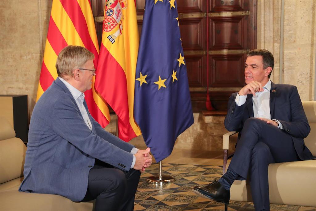 El president de la Generalitat, Ximo Puig, i el president del govern espanyol, Pedro Sánchez