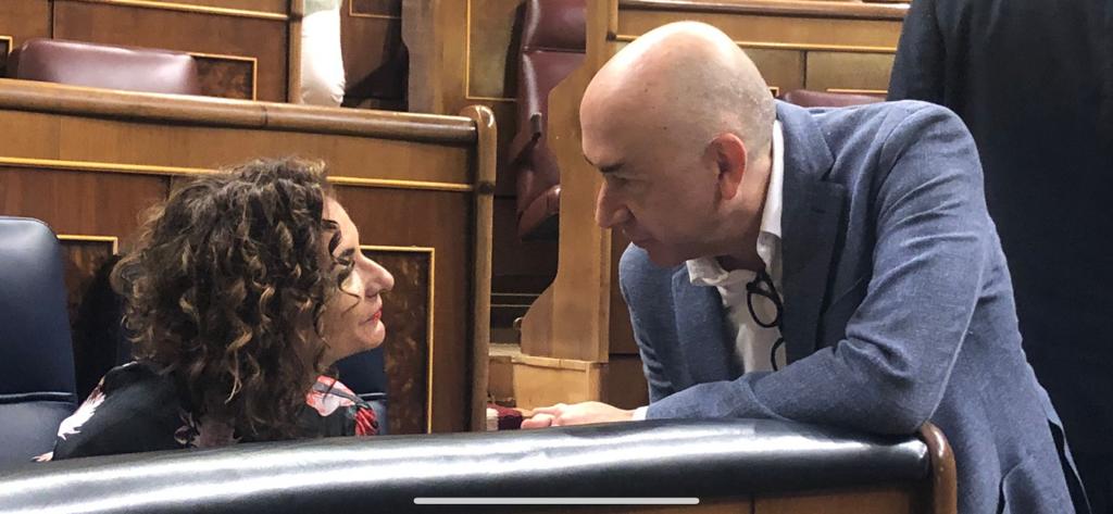 Alejandro Soler i la ministra espanyola d'Hisenda, María Jesús Montero