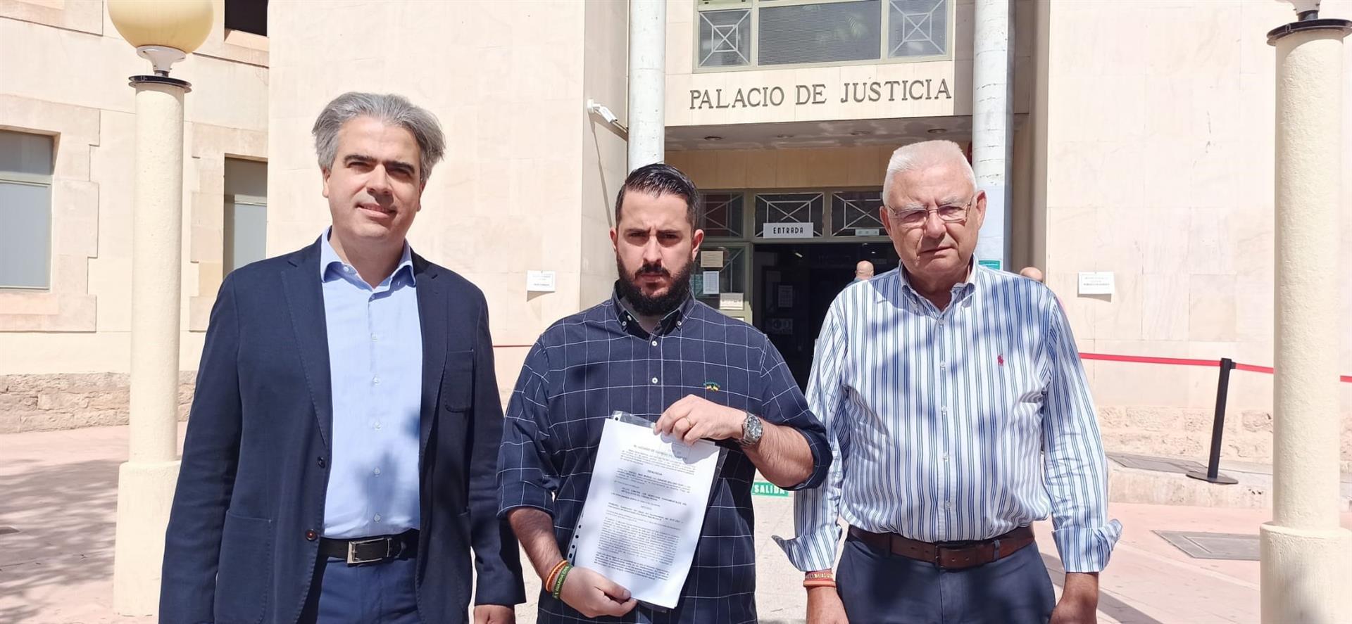 Al centre Mario Ortolá i a la dreta Pepe Bonet, regidors de Vox a Alacant