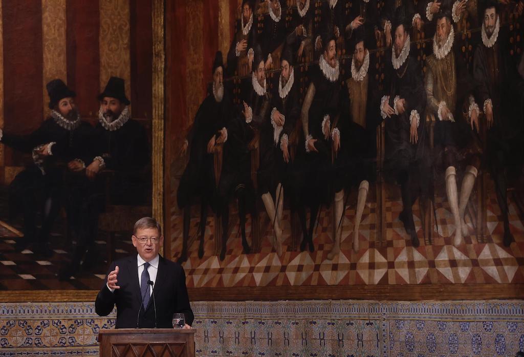 El president de la Generalitat, Ximo Puig, durant la seu intervenció el 9 d'Octubre | Rober Solsona | EP