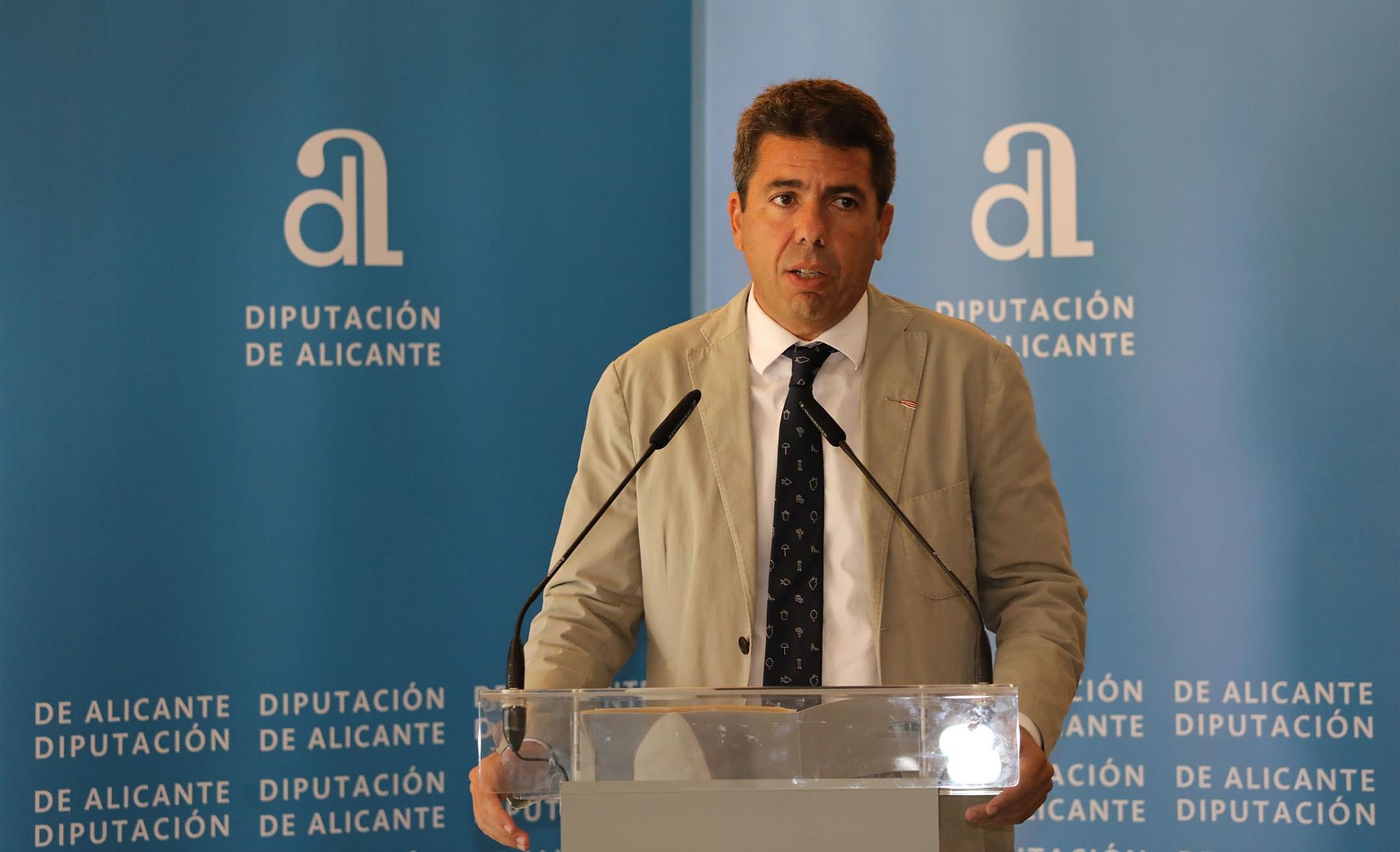 El president de la Diputació d'Alacant i líder del PP valencià, Carlos Mazón