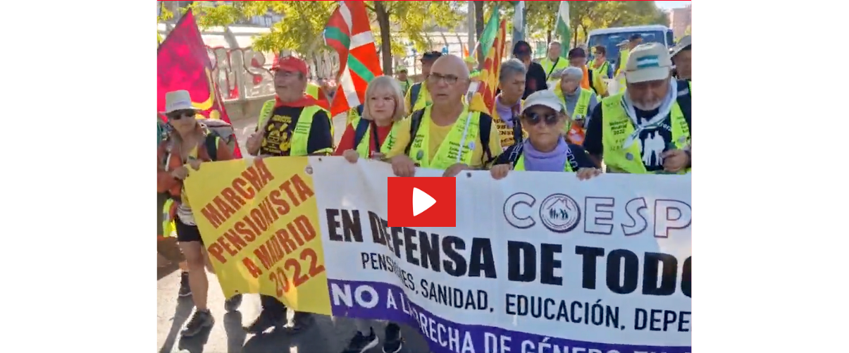 Diari de la Marxa de Pensionistes des d’Alzira fins a Madrid | Manifestació del 15 d’octubre [Vídeo]