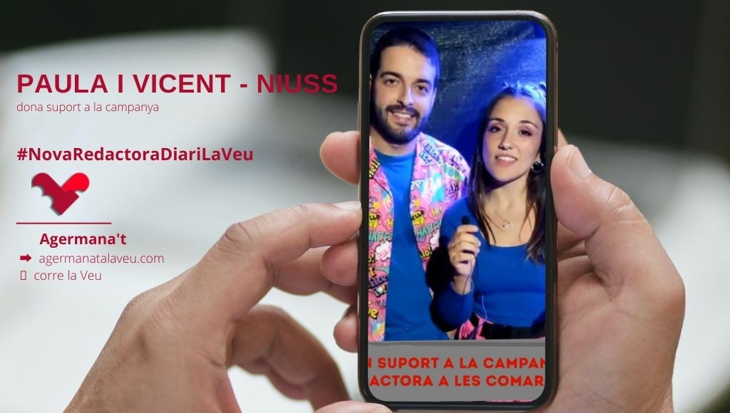 DLV agraeix el suport de Paula i Vicent, de Niuss, a la campanya #NovaRedactoraDiariLaVeu [Vídeo]