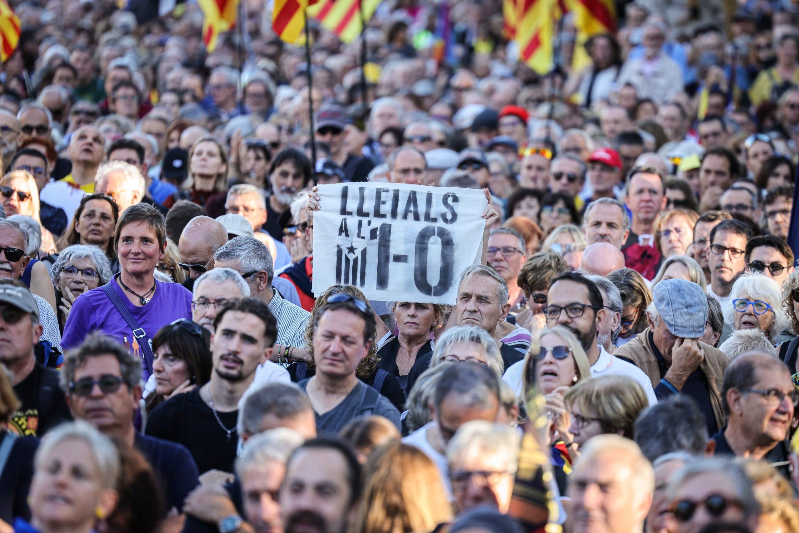 Manifestació favorable al referèndum català de l'1 d'octubre del 2017