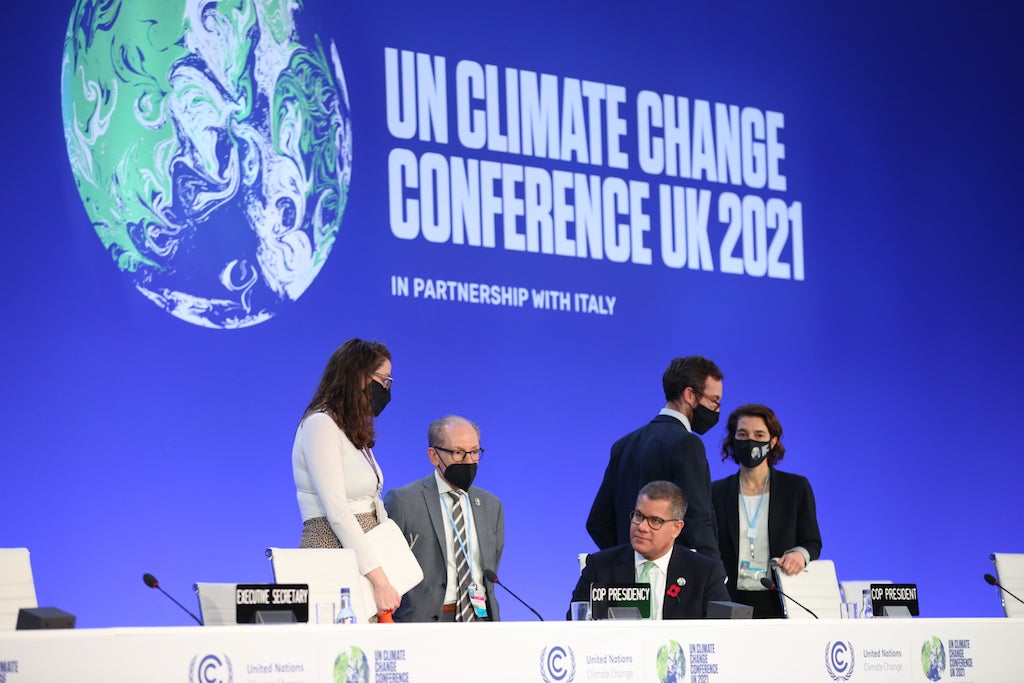 Taula presidencial de la COP26 el 13 de novembre de 2021 | ONU