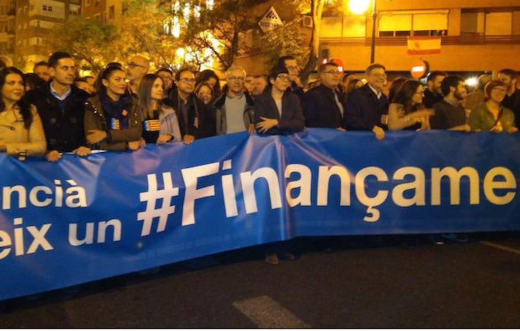 Tal dia com hui del 2017 es va celebrar una gran manifestació en favor d’un finançament just per al País Valencià