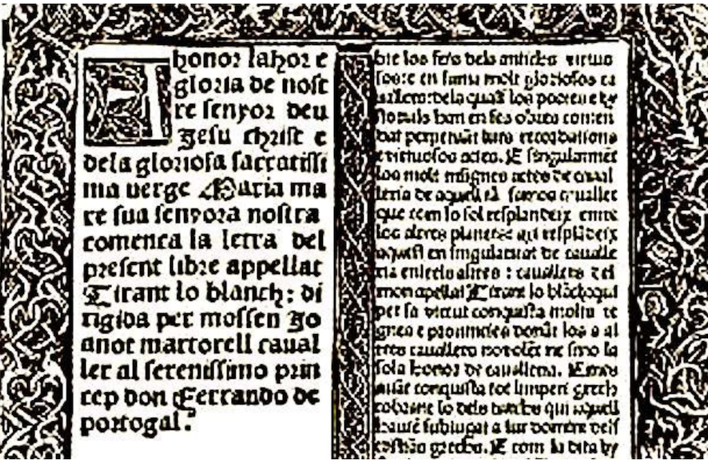 La primera edició del «Tirant lo Blanc», de Joanot Martorell, es va publicar a València el 1490