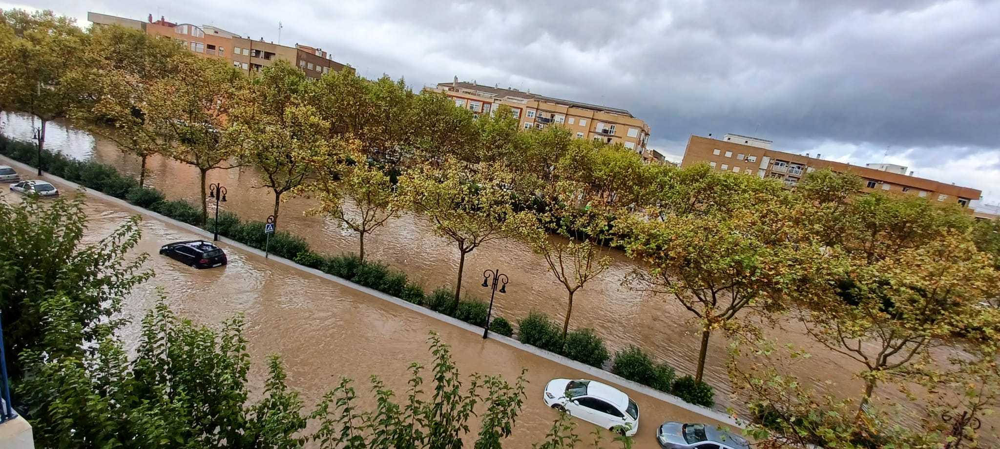 La localitat d'Aldaia, afectada per les pluges