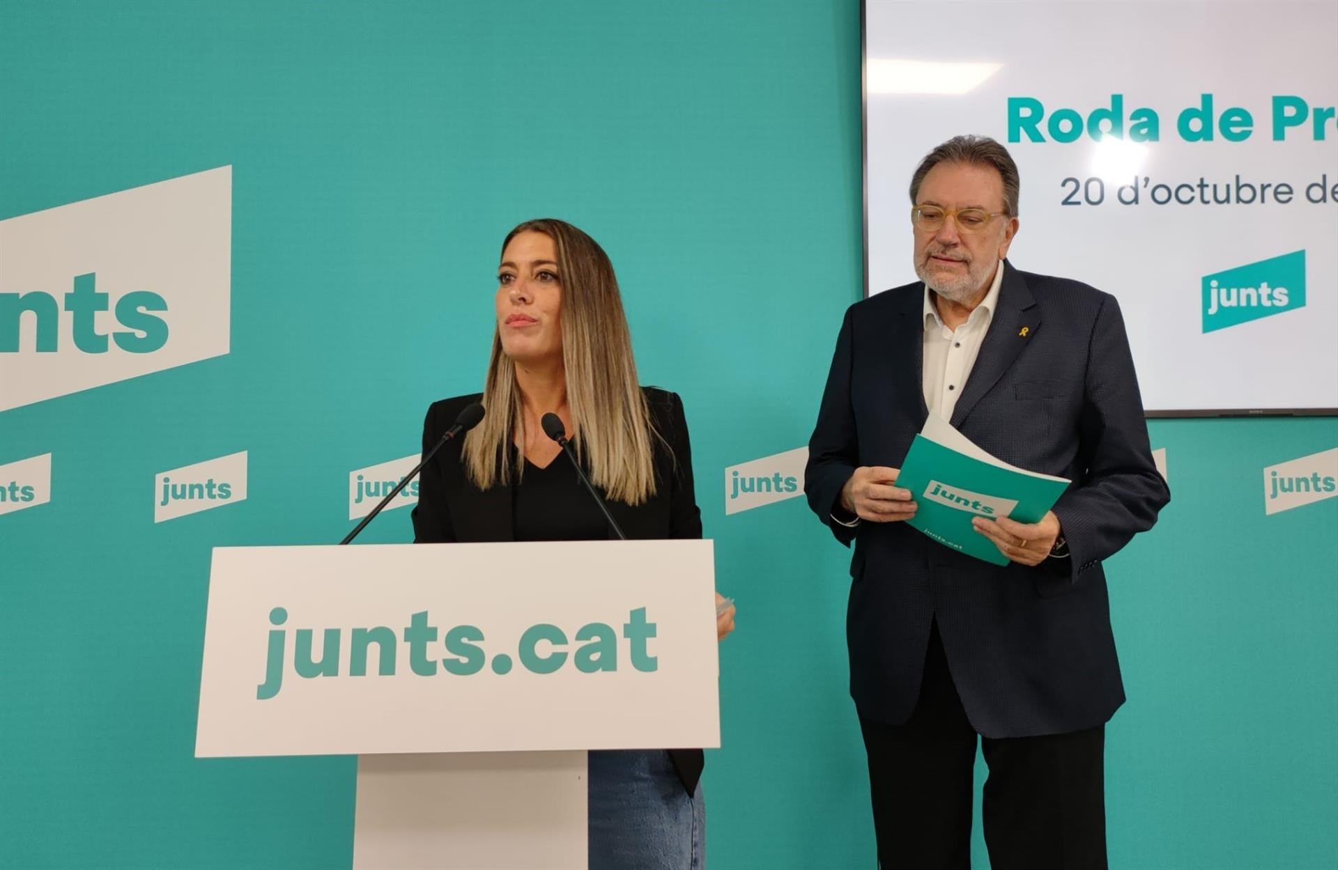 La portaveu de Junts al Congrés, Míriam Nogueras, i el del Senat, Josep Maria Cleries