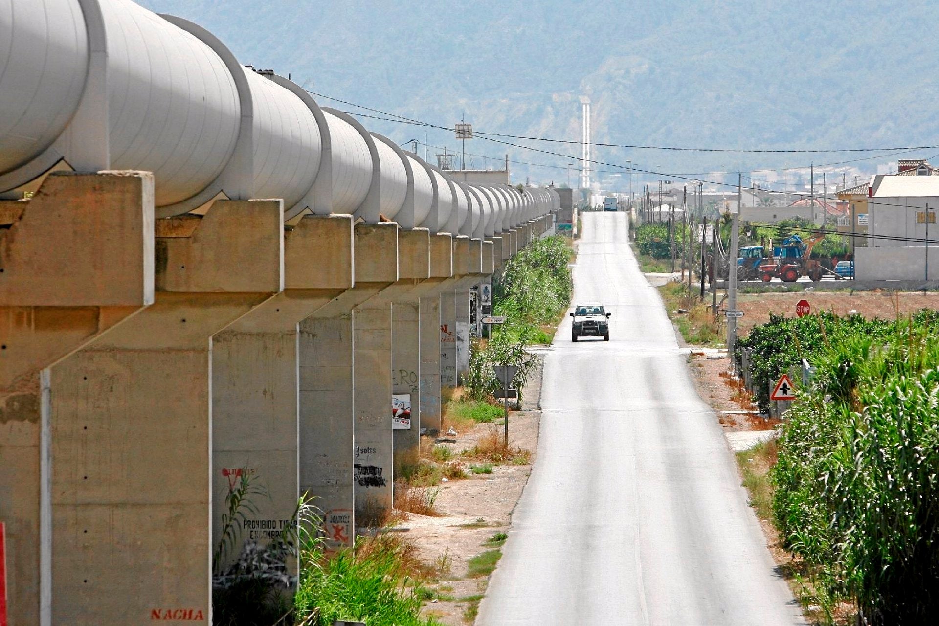 Infraestructura del transvasament Tajo-Segura a l'alçada d'Oriola