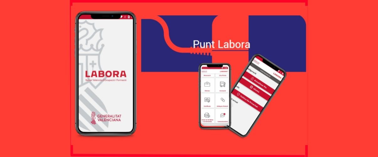 Labora ofereix una eina per a facilitar els tràmits mitjançant tres canals: app, web i terminals en diferents espais