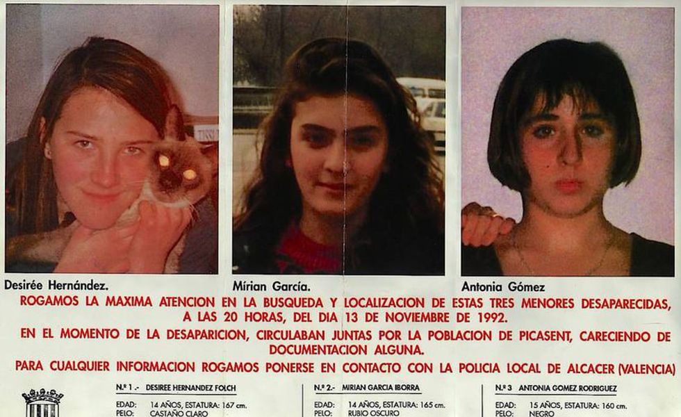 Tal dia com hui del 1992 van desaparèixer les tres xiquetes d’Alcàsser