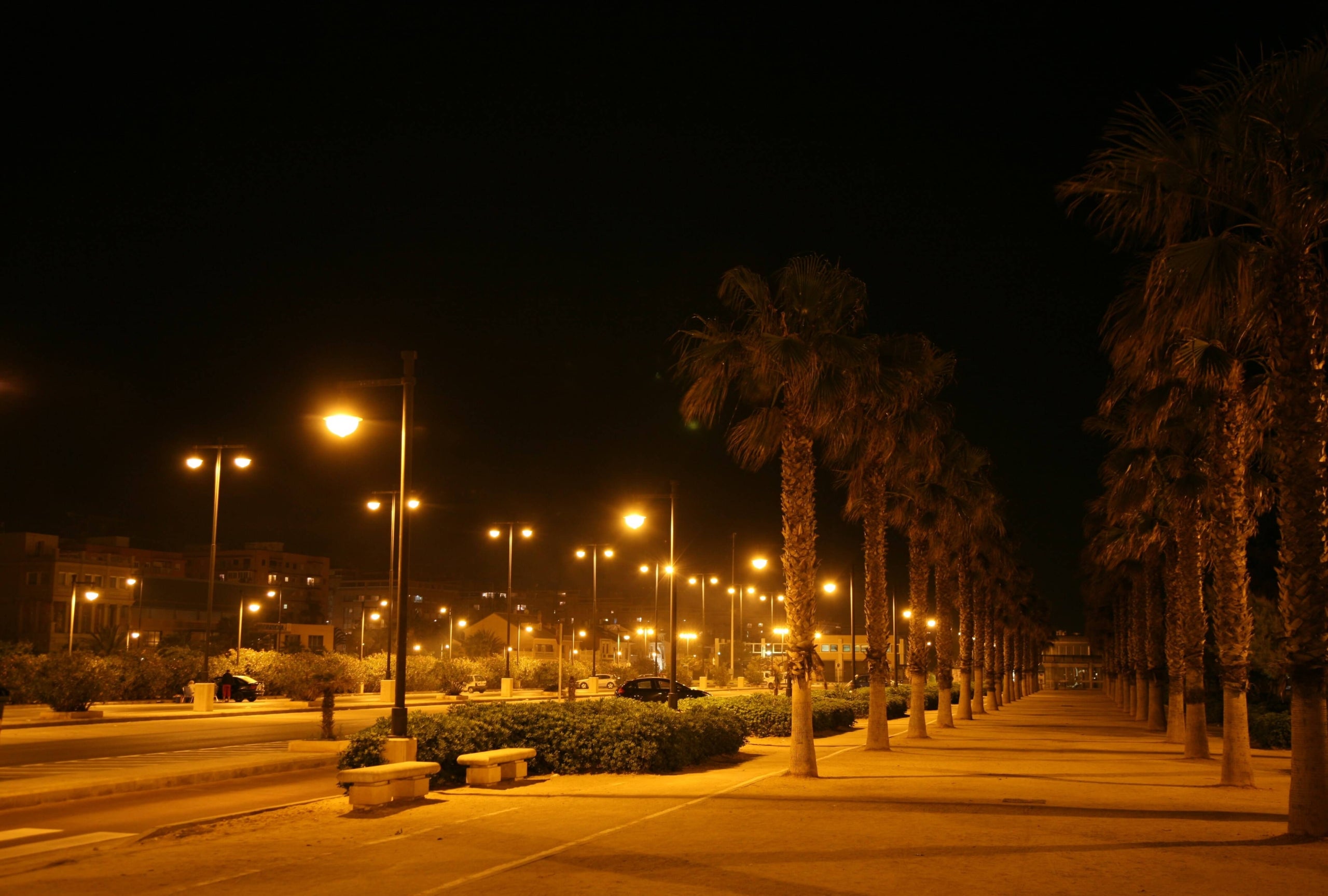 El passeig de la Malva-rosa, de nit