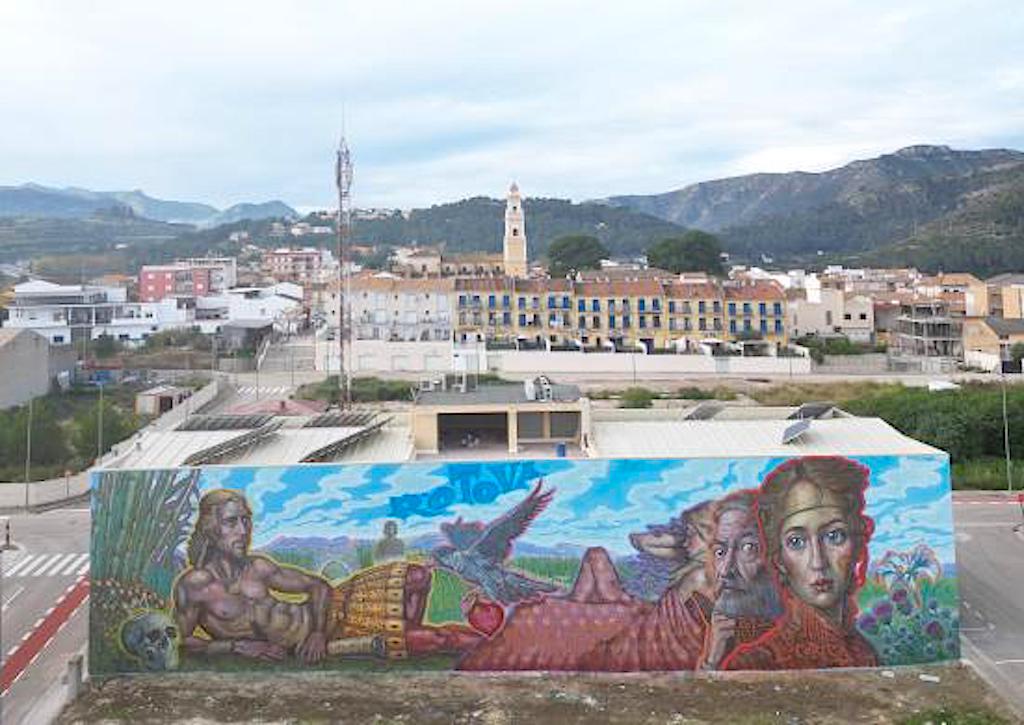 Mural dedicat a Ausiàs March a Ròtova | Foto Juan Reig Peiró