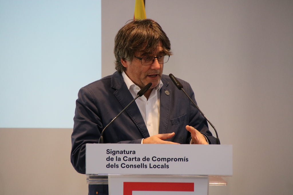 El president de Catalunya Puigdemont a l'acte del Consell per la República a Canet de Rosselló  | Ariadna Reche | ACN