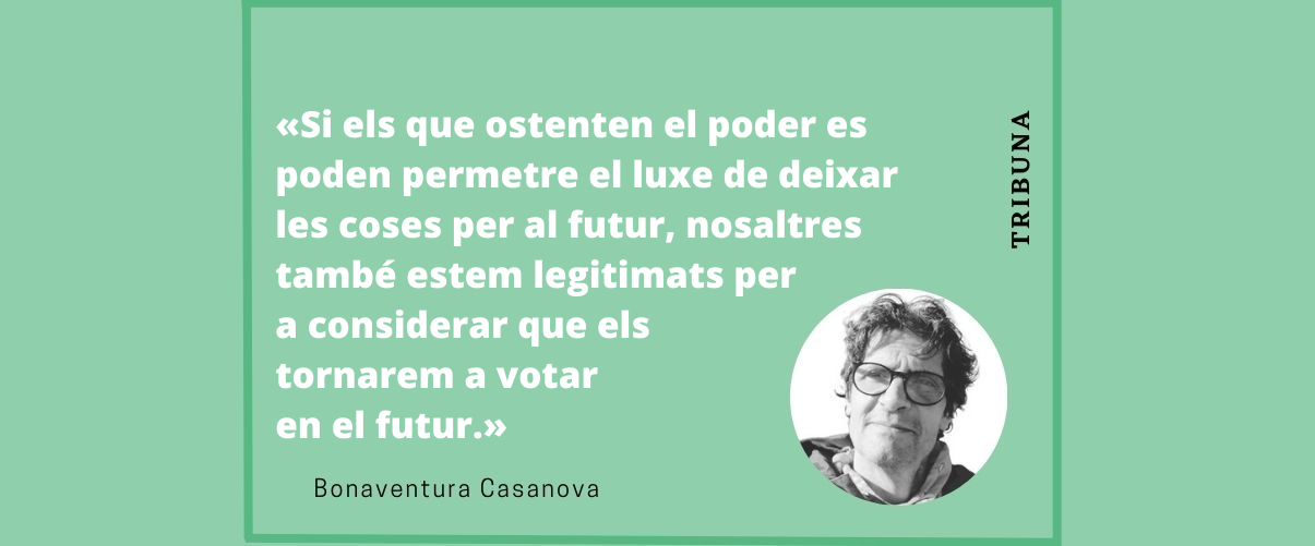 Pedra a pedra. Justificació de l’abstenció