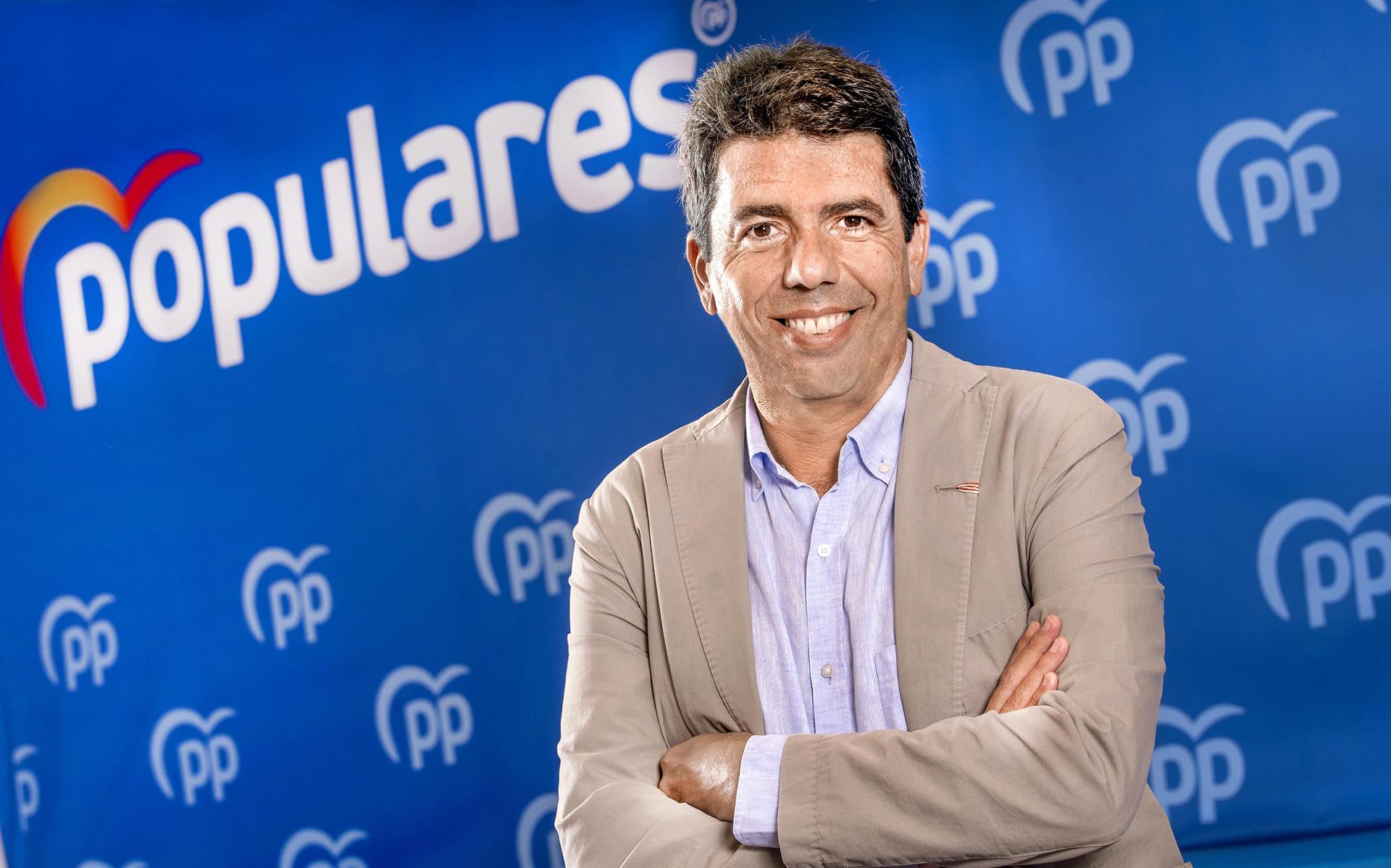 El president de la Diputació d'Alacant i líder del PP valencià, Carlos Mazón