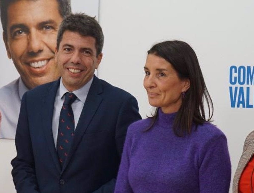 Carlos Mazón i Ruth Merino en la roda de premsa | EP