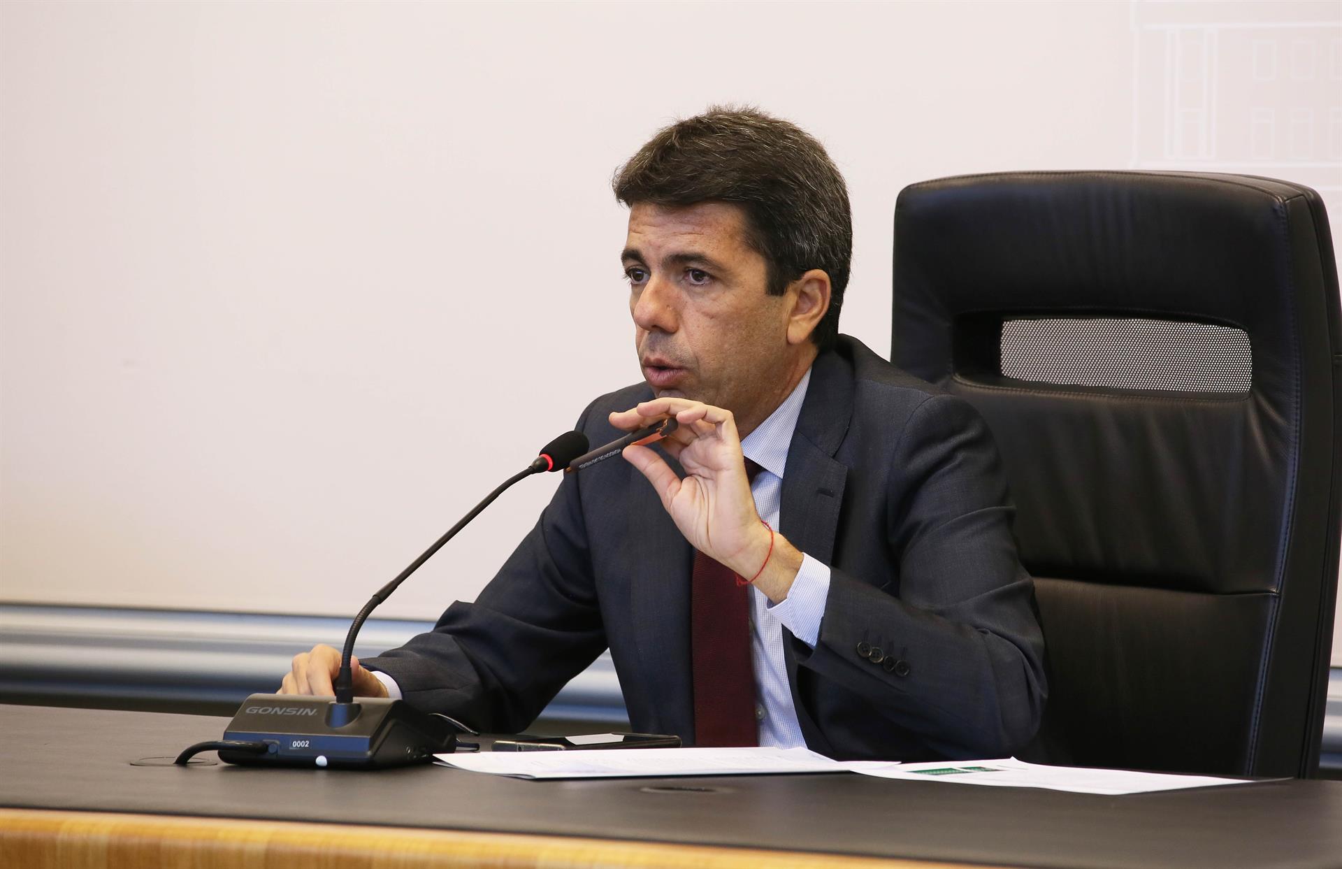 El president de la Diputació d'Alacant i líder del PP valencià, Carlos Mazón