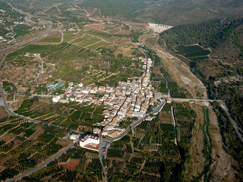 Vista aèrea d'Algar de Palància (Camp de Morvedre)