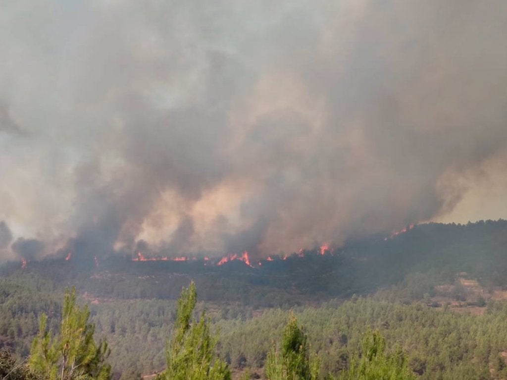 L’incendi de l’Alt Millars afecta ja a 4.300 hectàrees en un perímetre de 50 quilòmetres