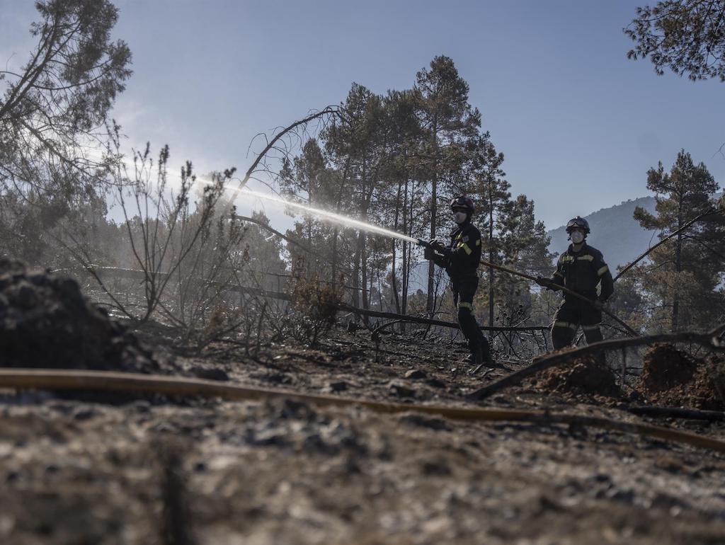 Efectius de les brigades forestals duent a terme tasques d'estinció | Jorge Gil | EP
