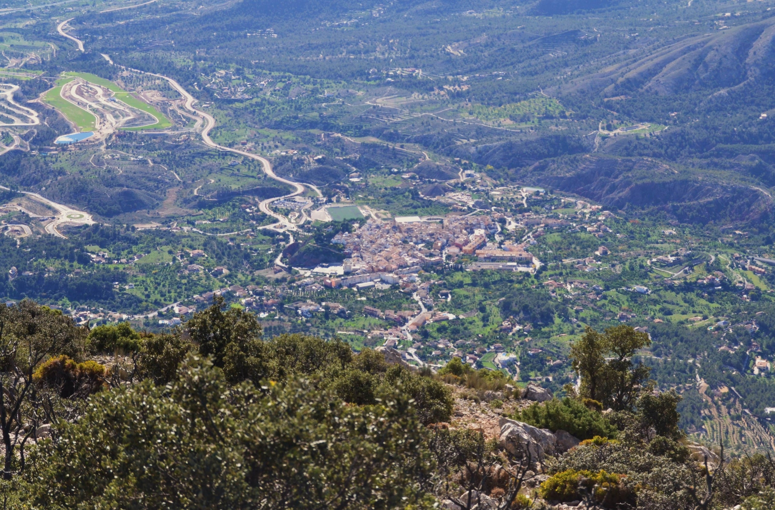 Vista de Finestrat des del Puig Campana