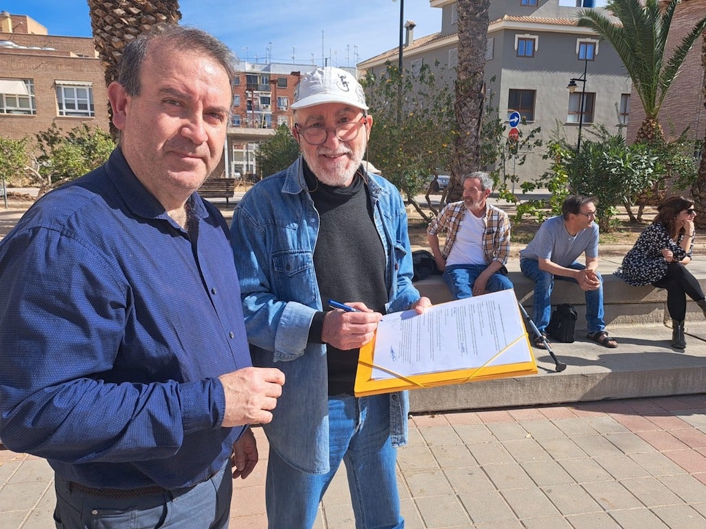 Vicent Manel Barrachina, de Podem, i Vicent Porcar, d'Esquerra Unida