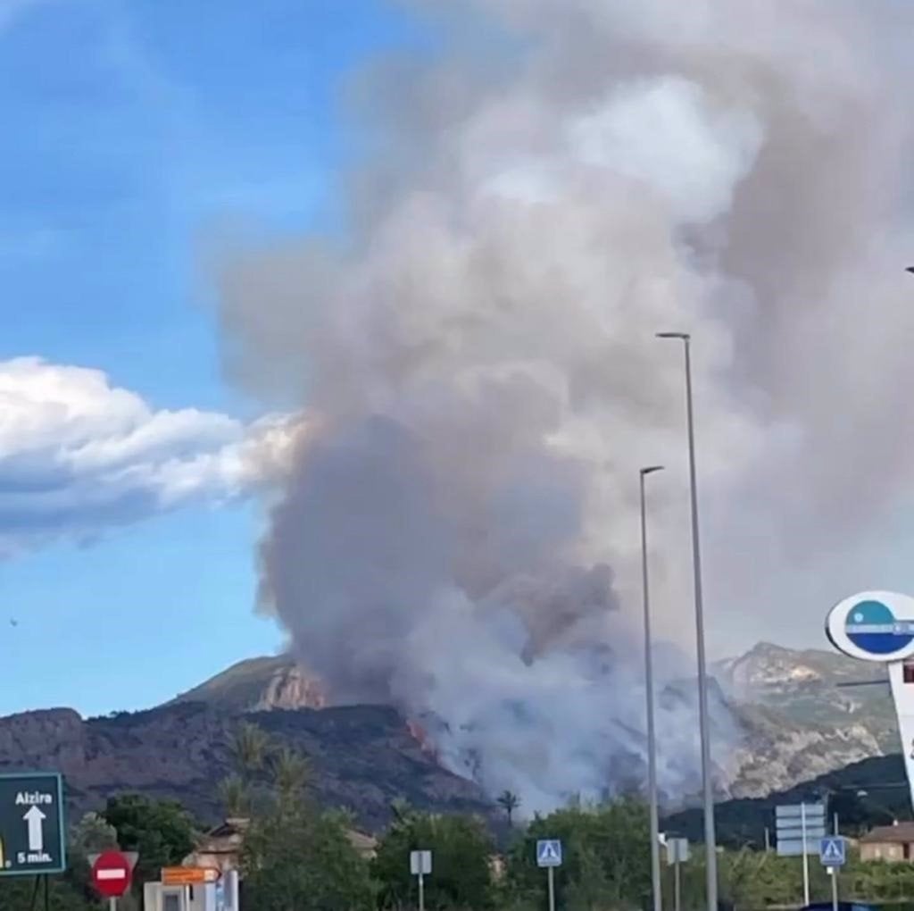 Declarat un incendi al paratge de la Casella d’Alzira