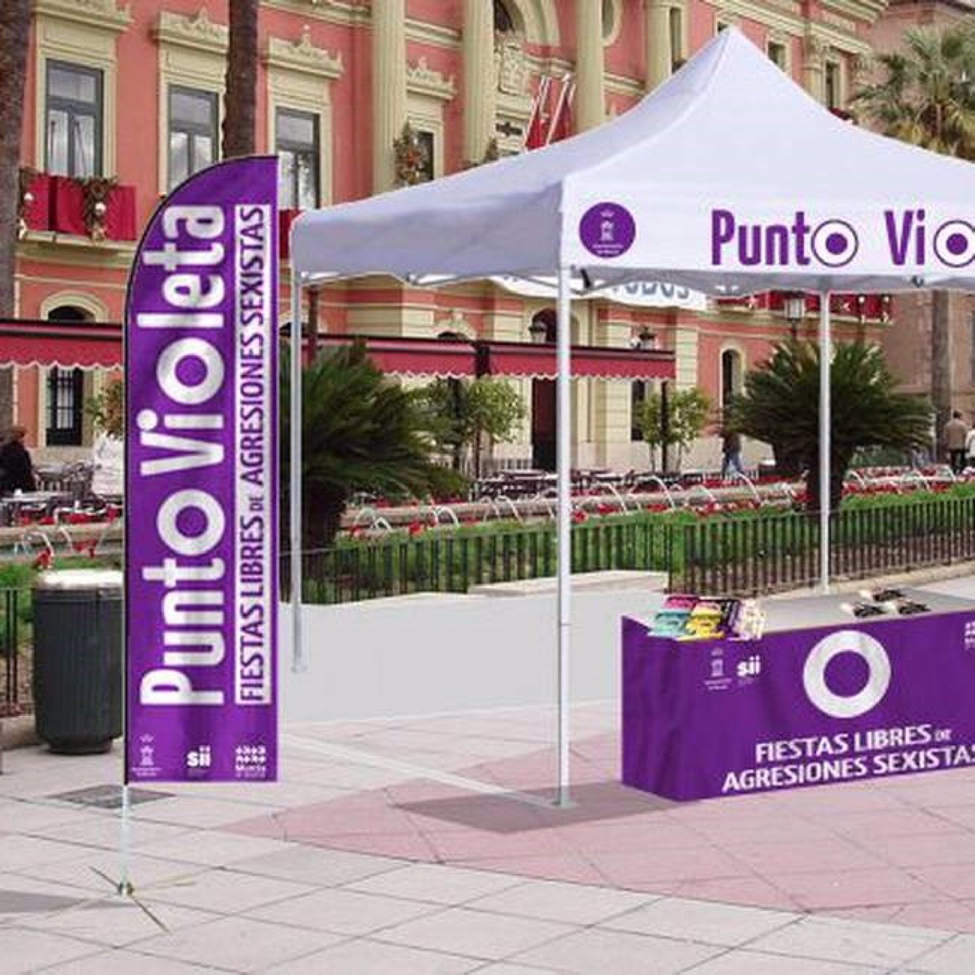 Subdelegació del Govern espanyol instal·la dos punts violeta per la Santa Faç a Alacant