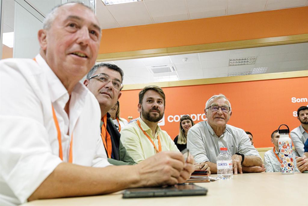 Joan Baldoví, Enric Morera, Alberto Ibáñez i Joan Ribó segueixen el recompte del 28M | Carlos Luján | EP