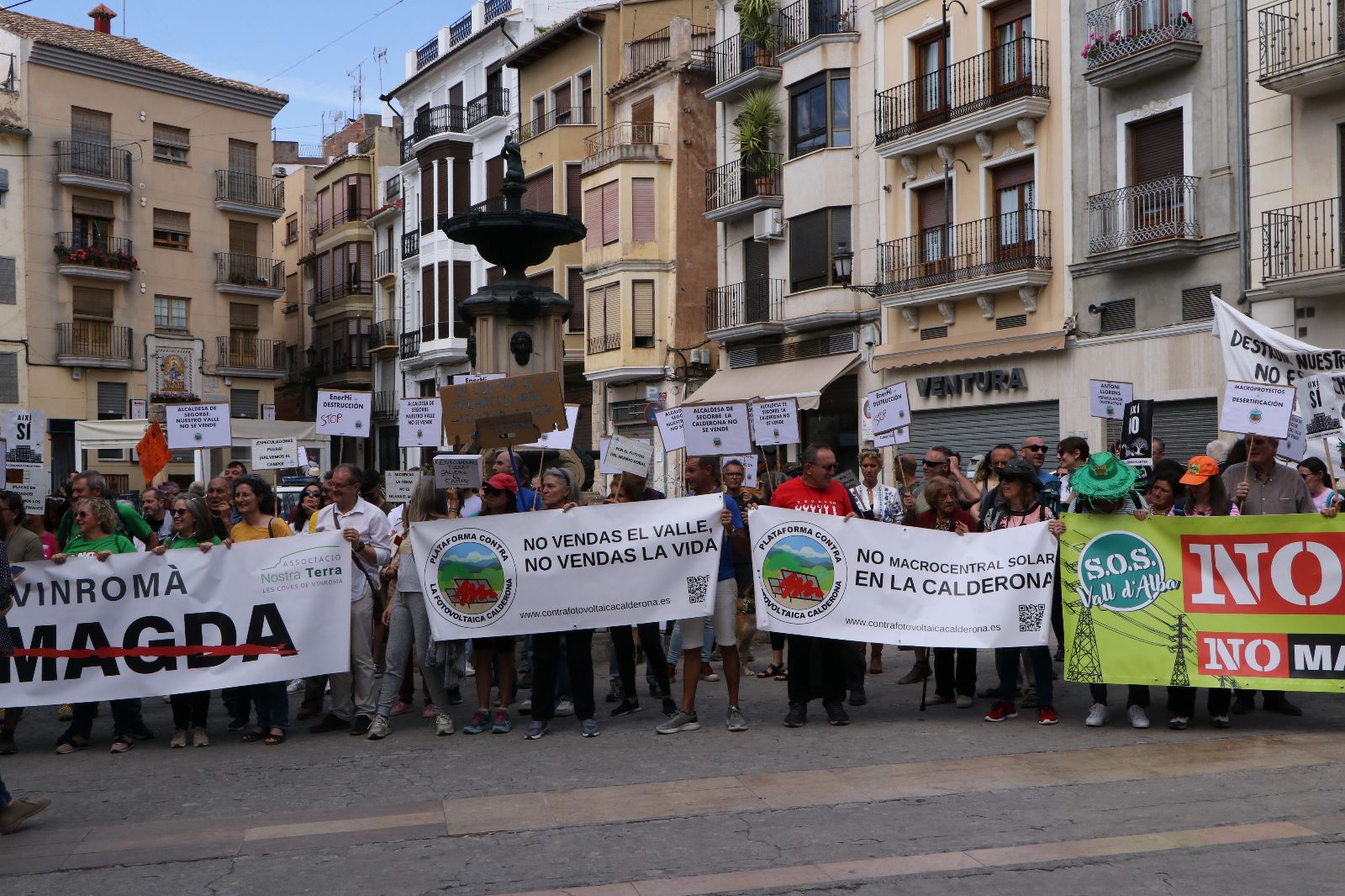 Protesta a Sogorb contra la instal·lació d'un mega parc solar