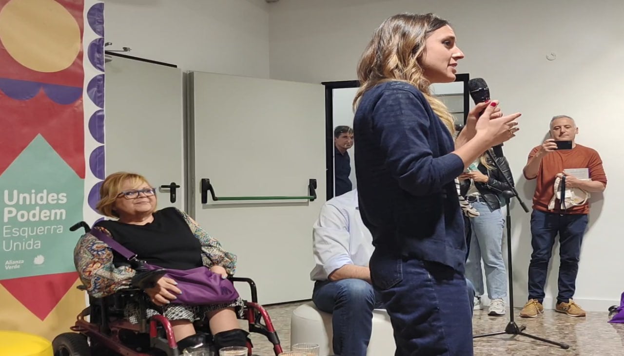 Irene Montero en l'acte de Castelló