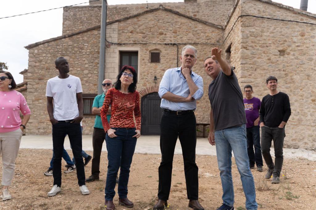 Illueca i Saavedra, candidats d’UP-EUPV, visiten els terrenys afectats pel Magda a les Coves de Vinromà