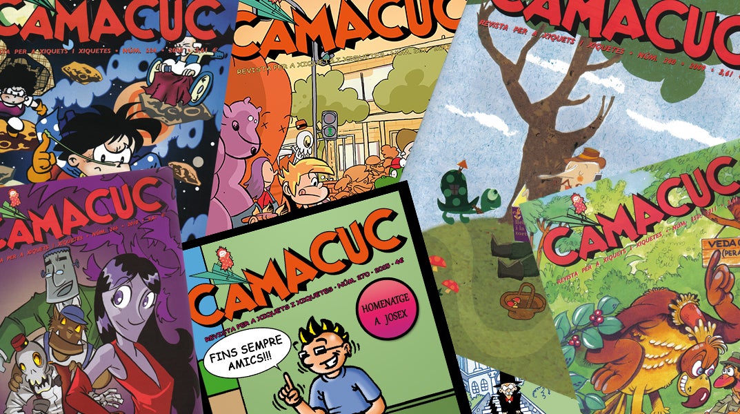 Portades de la revista infantil en valencià Camacuc, censurada per Vox
