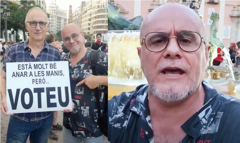Xavi Castillo, a la manifestació d’aquest dijous a València: «Ni un pas enrere» [Vídeo]