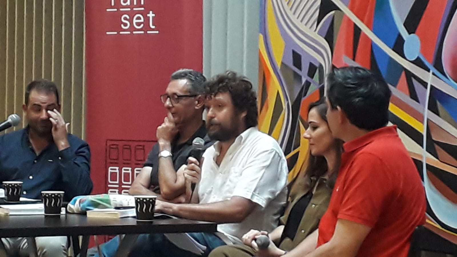 Sergi Tarín a l'Octubre, durant la presentació del llibre