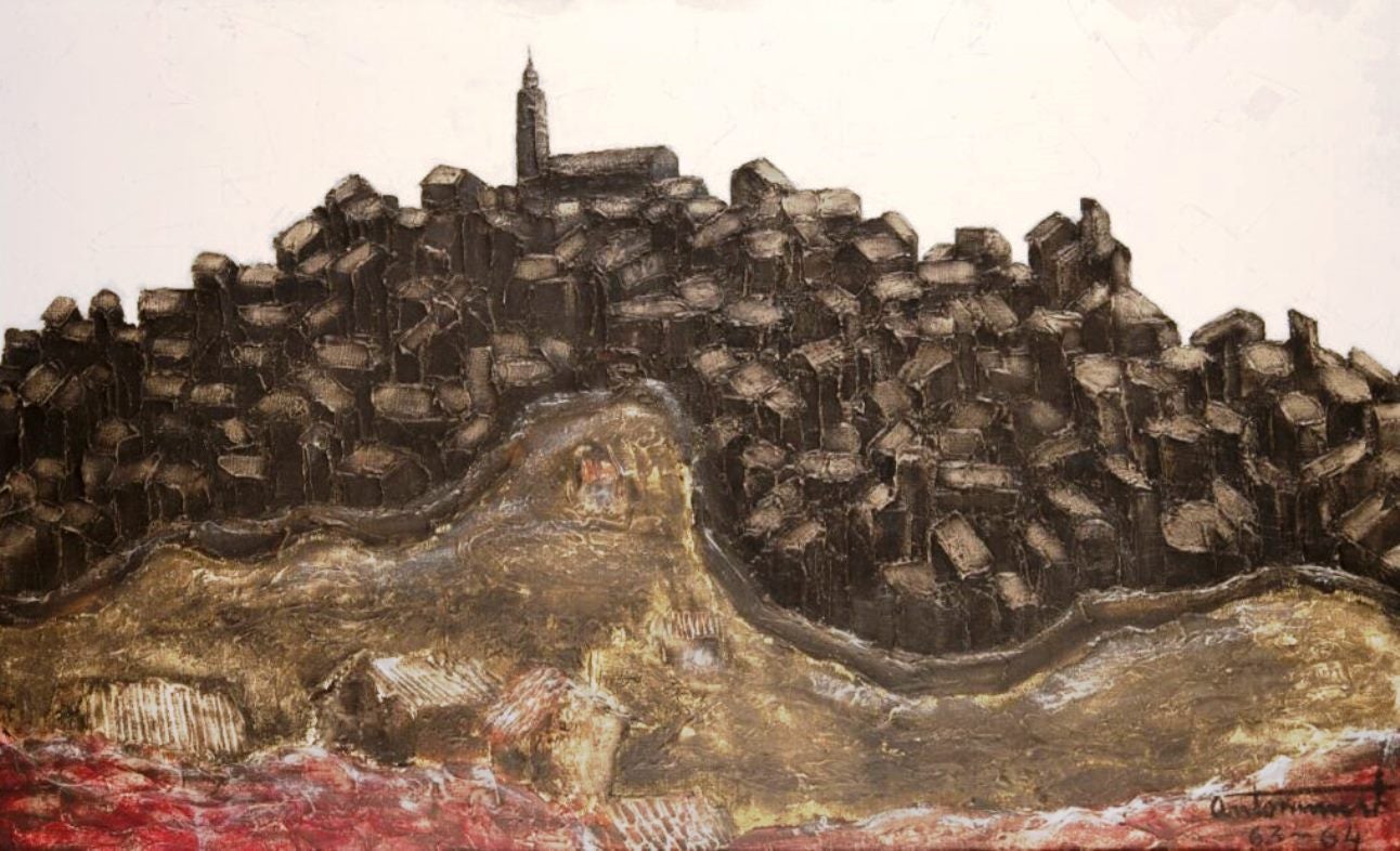 Obra d'Antoni Miró en què reflecteix Bocairent i que va començar a pintar el mateix 27 d'octubre de 1963, quan s'havia de celebrar l'Aplec