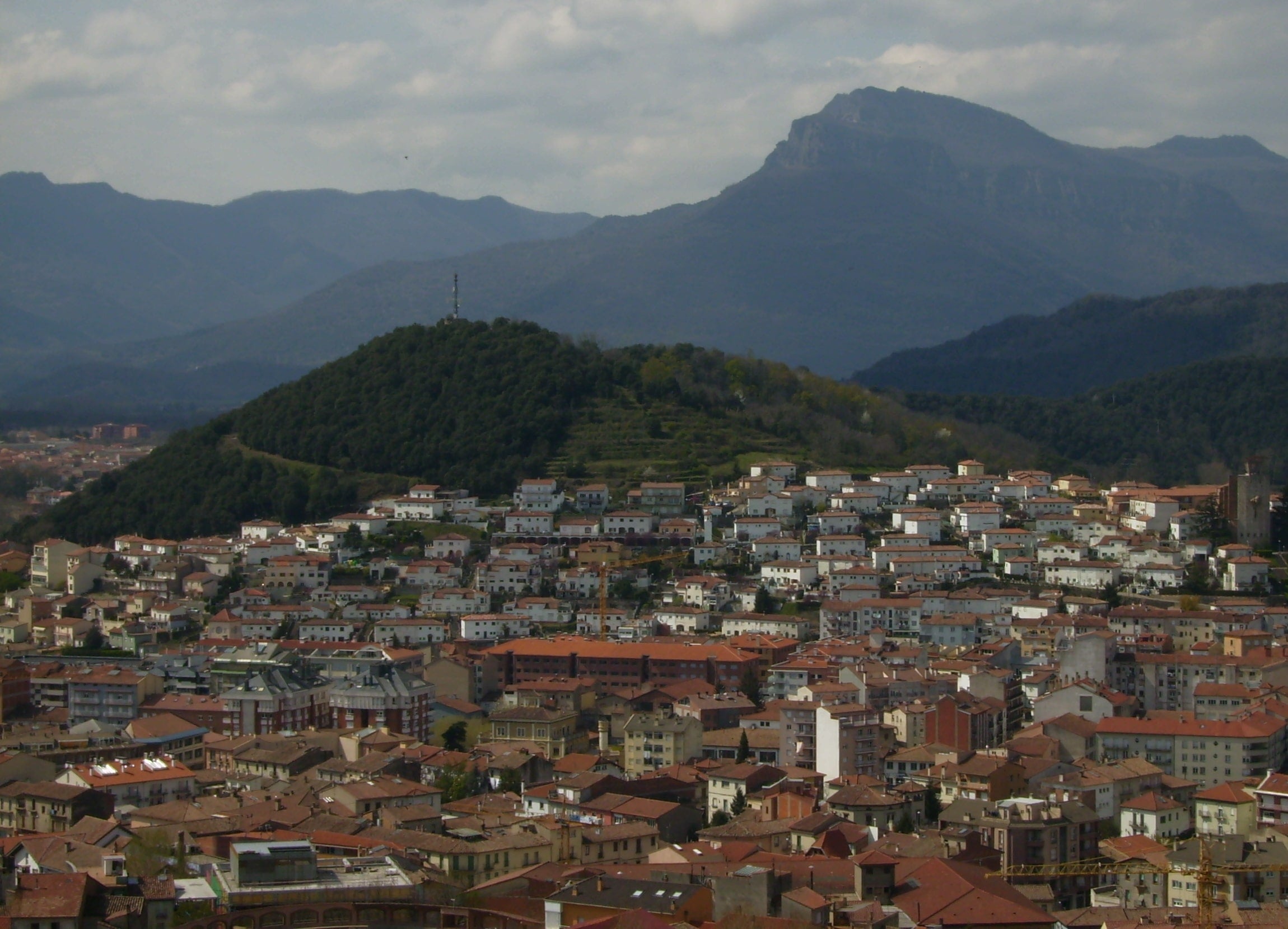 Vista d'Olot (la Garrotxa)