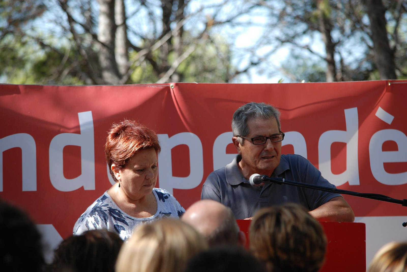 Els pares de Guillem Agulló a l'Aplec del Puig