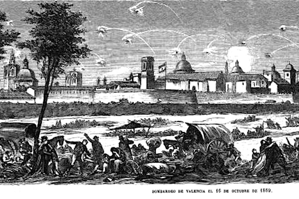 El 1869 el capità general Primo de Rivera va bombardejar València per a sufocar la revolta republicana federal