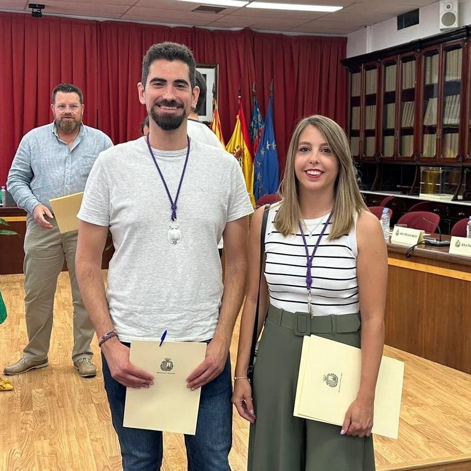 Els regidors de Més Santa Pola Esteve Ruiz i Anna Antón